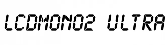 LCDMono2 Ultra  Frei Schriftart Herunterladen