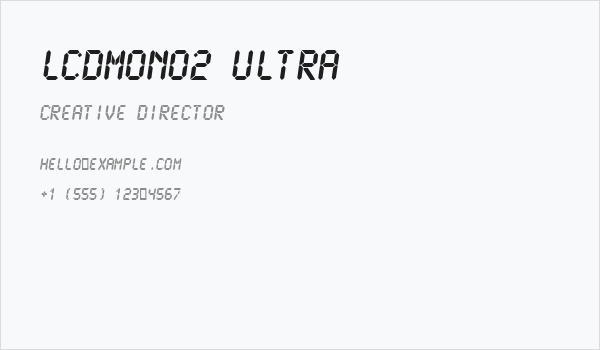 LCDMono2 Ultra Business Card