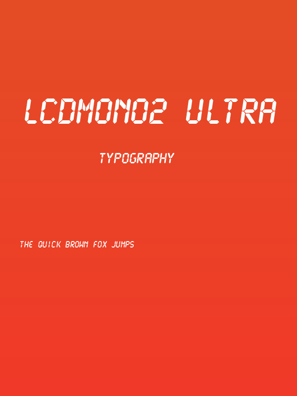 LCDMono2 Ultra Poster
