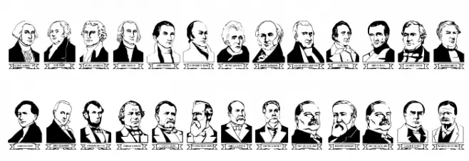 LCR American Presidents Caratteri MINUSCOLO