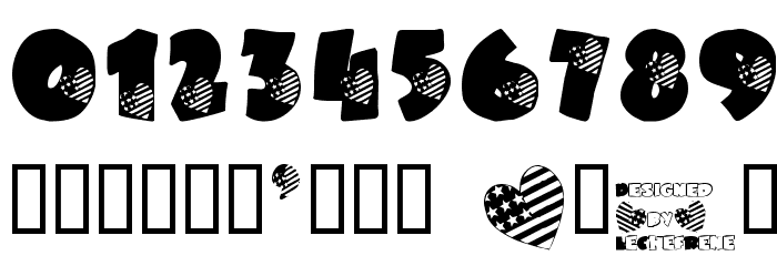 LCR America's Heart LSF Font OTHER CHARS
