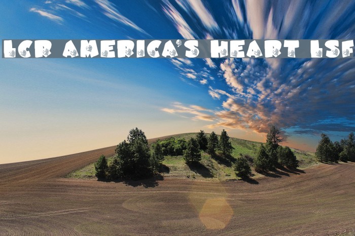 LCR America's Heart LSF Font examples