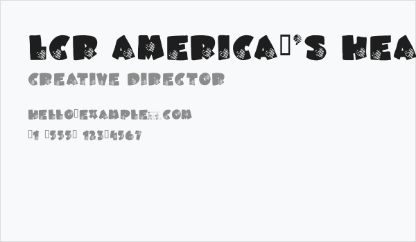 LCR America's Heart LSF Business Card