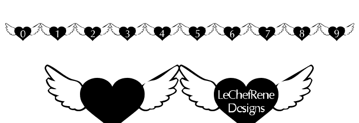 LCR Angelic Hearts Font OTHER CHARS