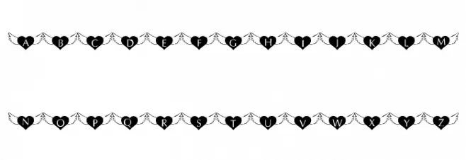 LCR Angelic Hearts Polices MAJUSCULES