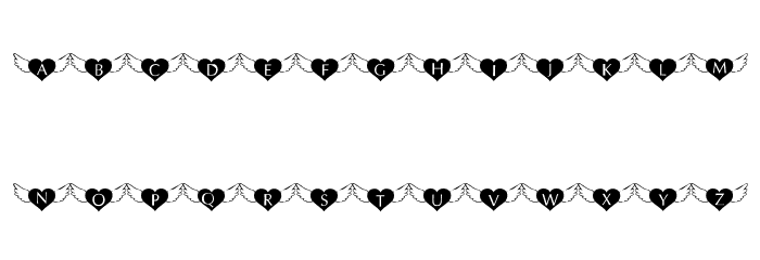 LCR Angelic Hearts Font LOWERCASE