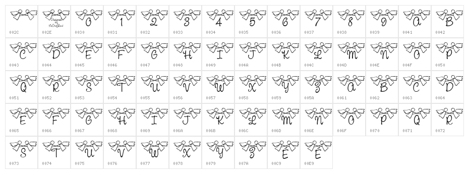 LCR Angels Watching Character Map