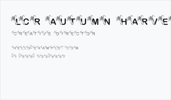 LCR Autumn Harvest Business Card