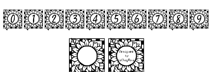 LCR Autumn Sunflowers Font OTHER CHARS