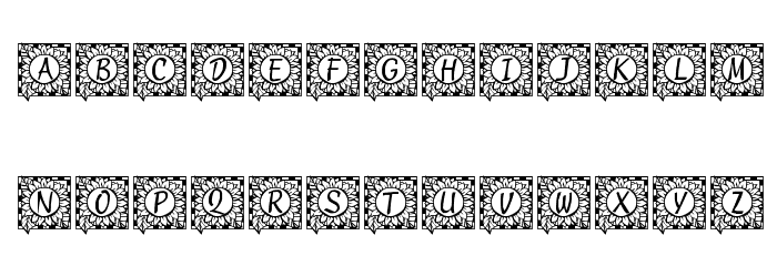 LCR Autumn Sunflowers Font LOWERCASE