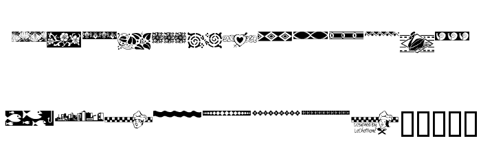 LCR Border Designz Font OTHER CHARS