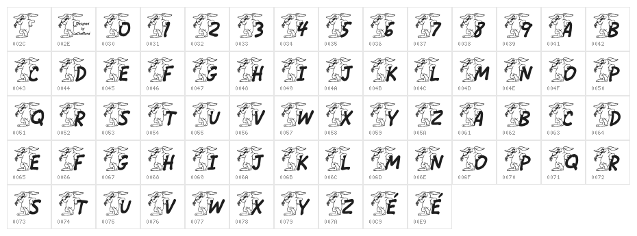 LCR Bunny Brunch Character Map