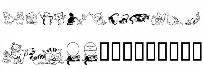 LCR Cat's Meow Font Litere mari