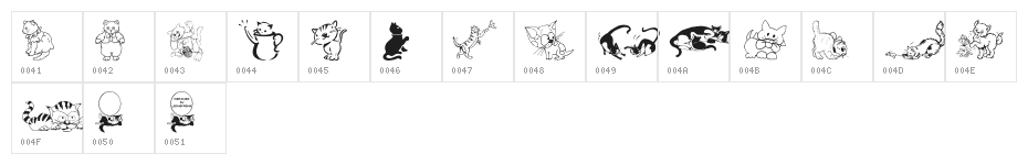 LCR Cat's Meow Character Map