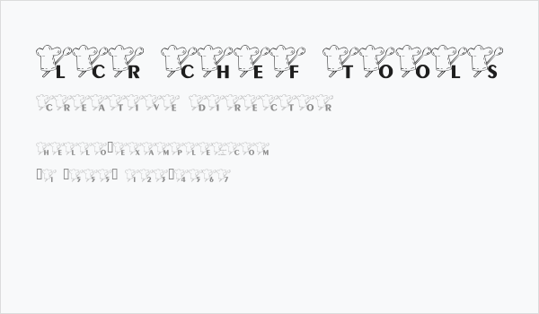 LCR Chef Tools Business Card