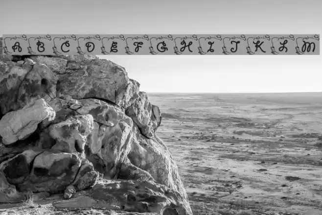 LCR Cowboy's Rest Font examples