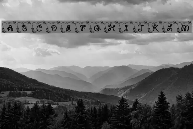 LCR Cowboy's Rest Font examples