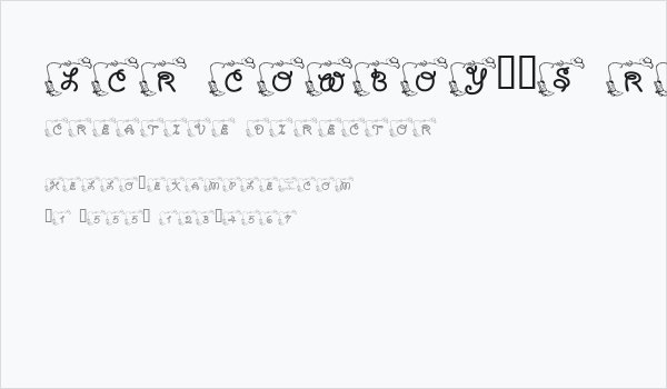 LCR Cowboy's Rest Business Card