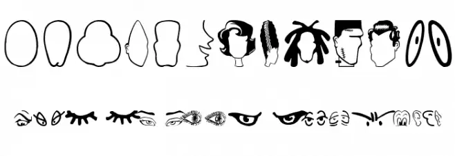 LCR Create A Face Schriftart Groß
