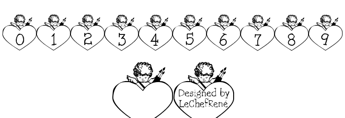 LCR Cupid's Heart Font OTHER CHARS