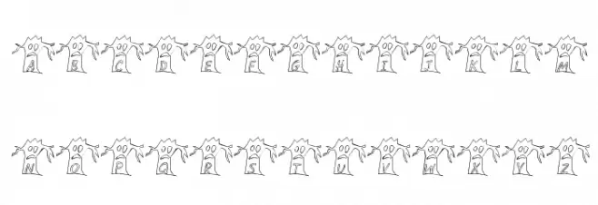 LCR Firghtful Tree Font Litere mari