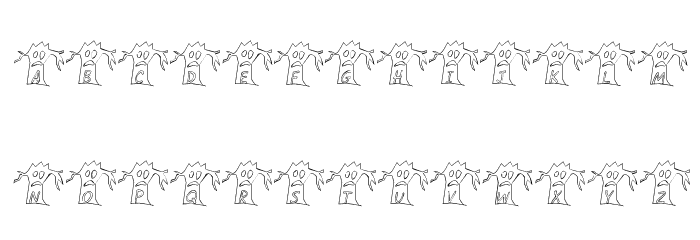 LCR Firghtful Tree Font LOWERCASE