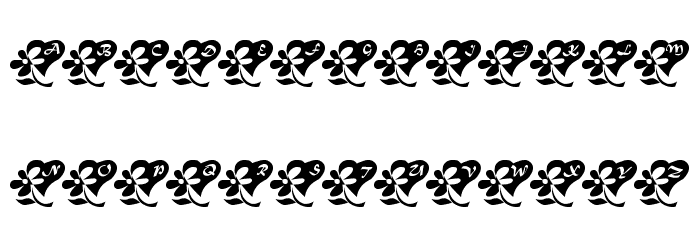 LCR Flowers From My Heart Font LOWERCASE
