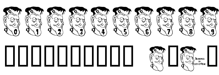 LCR FrankenFright Font OTHER CHARS