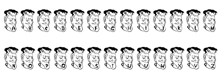 LCR FrankenFright Font LOWERCASE