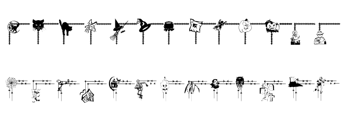 LCR Frightful Frames Font LOWERCASE