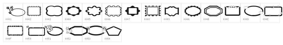 LCR FunFrames Character Map