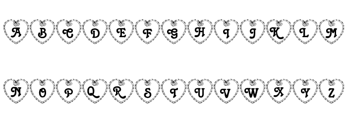 LCR Heartful Rose Font LOWERCASE