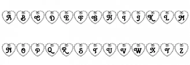 LCR Heartful Rose 字体 小写