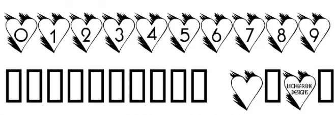 LCR Hearts Afire Font OTHER CHARS