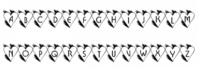 LCR Hearts Afire Шрифта строчной