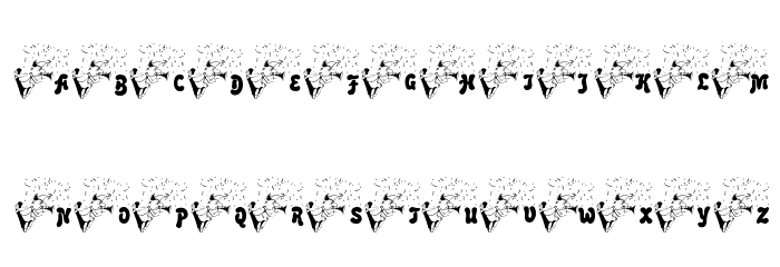 LCR Itz Party Tyme! Font LOWERCASE