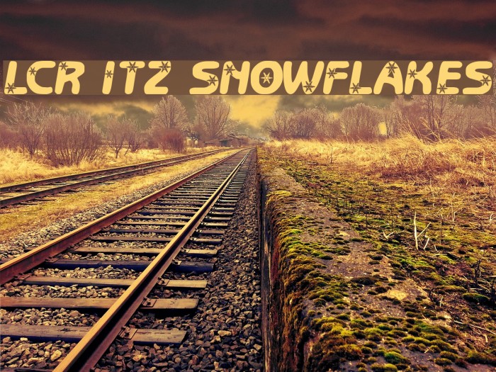 LCR Itz Snowflakes Font examples