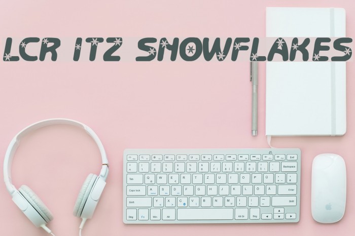 LCR Itz Snowflakes Font examples