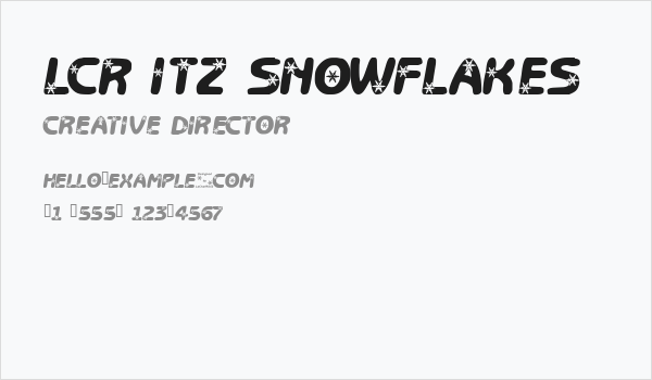 LCR Itz Snowflakes Business Card