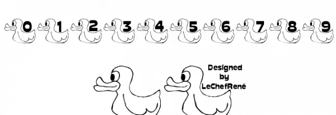 LCR Just Duckie Font OTHER CHARS