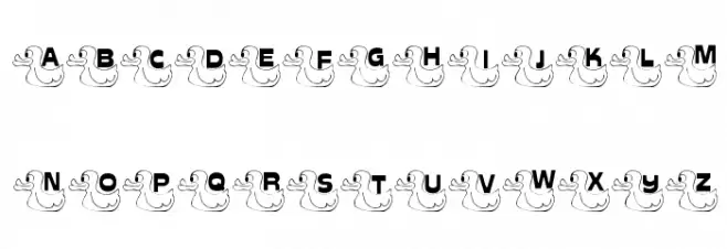 LCR Just Duckie フォント 大文字