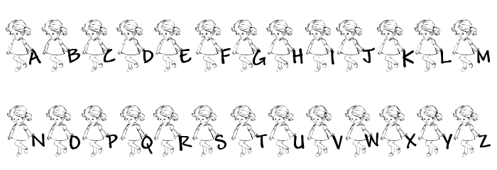 LCR Maya's Letters Font LOWERCASE