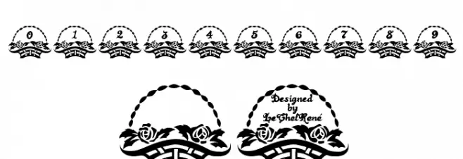 LCR Mom's Rose Basket Font OTHER CHARS