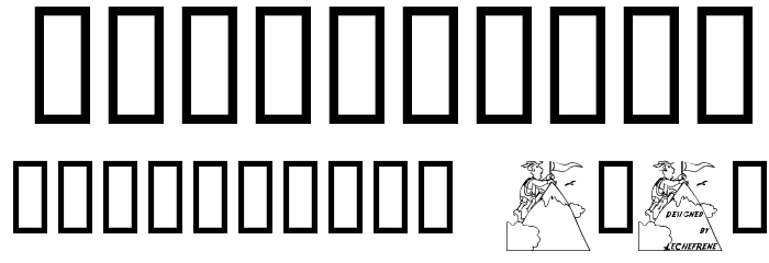LCR Mountain Climber Font OTHER CHARS