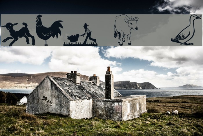 LCR On the Farm Font examples