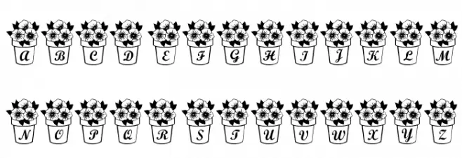 LCR Pansy Peepers Polices MAJUSCULES