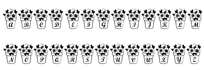 LCR Pansy Peepers Font LOWERCASE