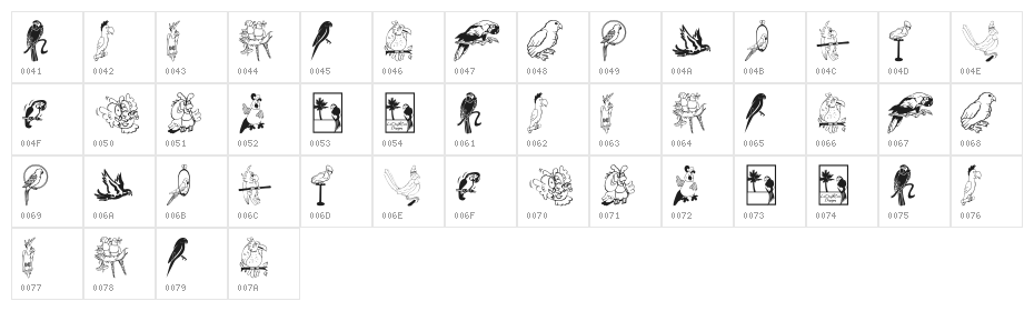 LCR Parrot Talk Character Map
