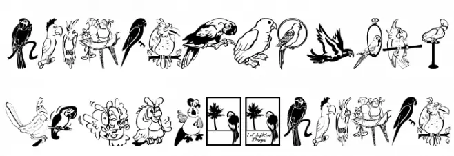 LCR Parrot Talk Font LOWERCASE