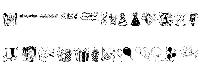 LCR Party Dings Font LOWERCASE